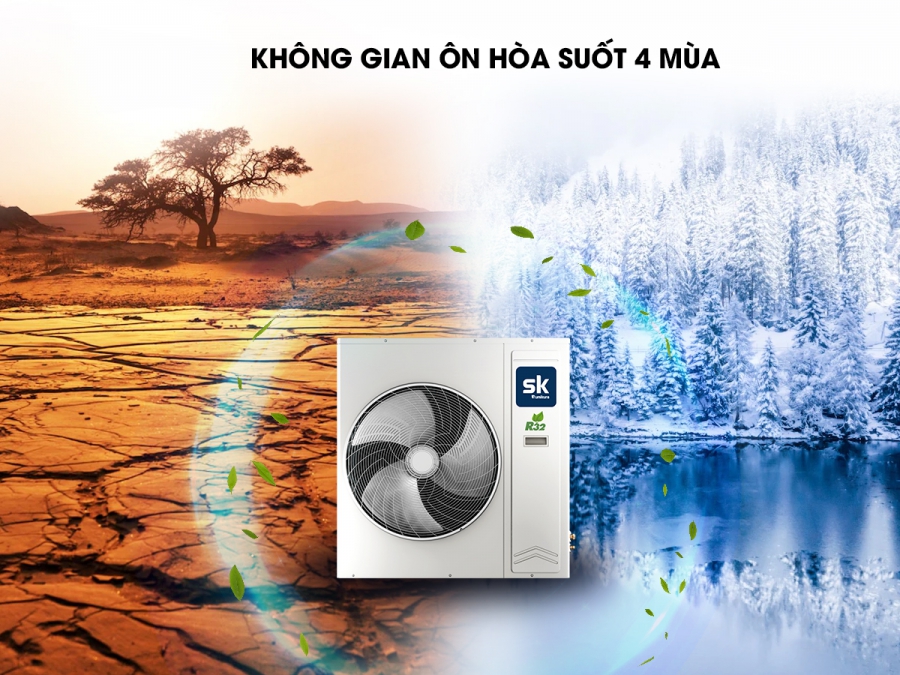 Điều hòa SK Cassette R32 2 chiều 18000 btu