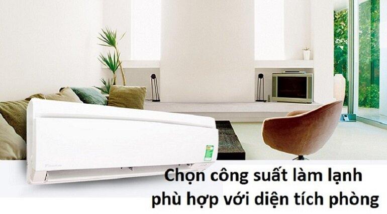 Nên lắp đặt điều hòa 12000btu dùng cho phòng bao nhiêu m2?