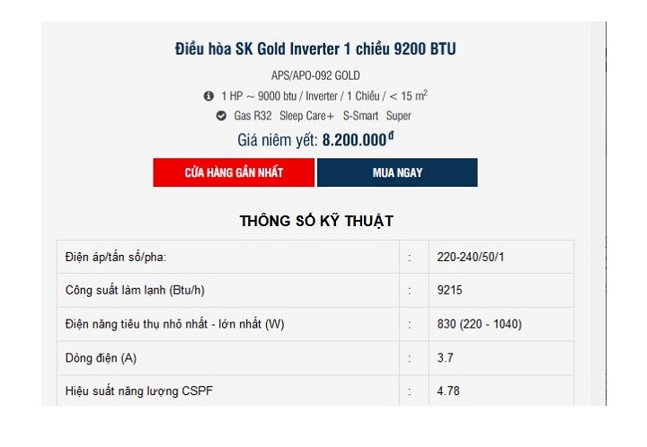 Công suất máy lạnh 9000btu bằng bao nhiêu w? - Tin tức