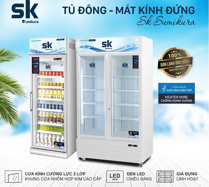 Công dụng của tủ đông 2 ngăn mặt kính - Tin tức