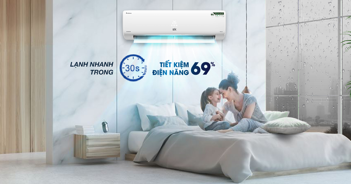 Ưu điểm máy lạnh 1hp inverter SK Sumikura cho không gian nhỏ - Tin tức