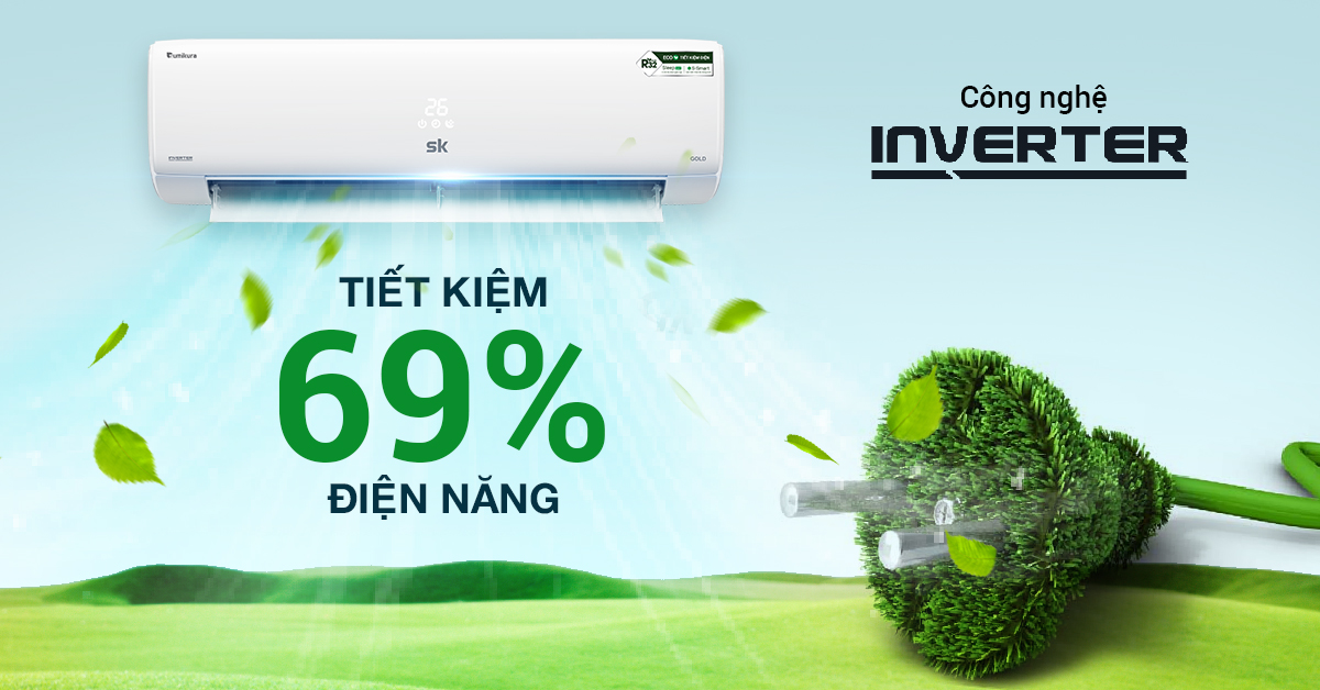 5 ưu điểm vượt trội của máy lạnh 2 ngựa inverter SK Sumikura - Tin tức