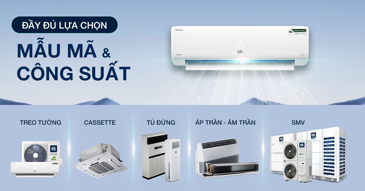 Tại sao nên chọn điều hòa treo tường 24000btu Sumikura? - Tin tức