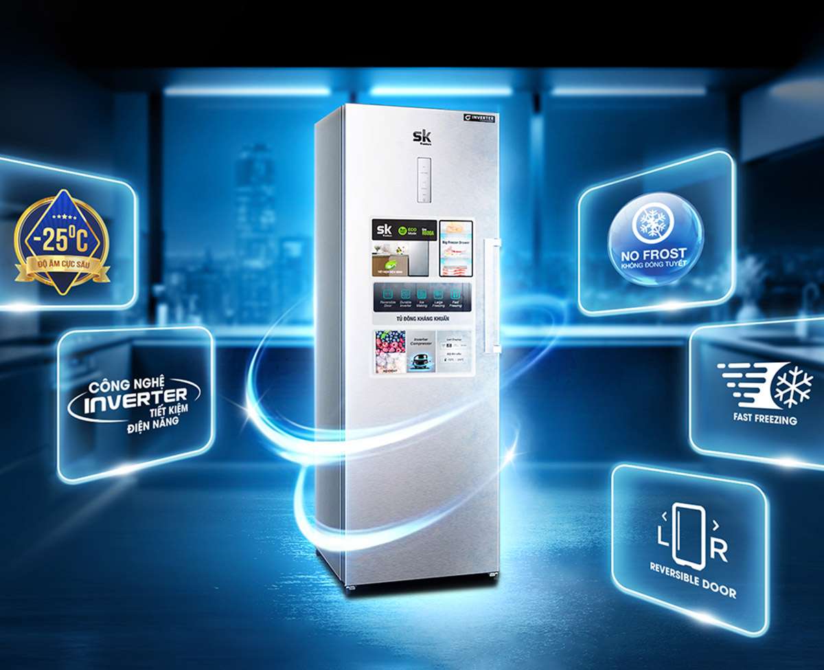 Những mẫu tủ đông đứng inverter không đóng tuyết tiết kiệm điện - Tin tức