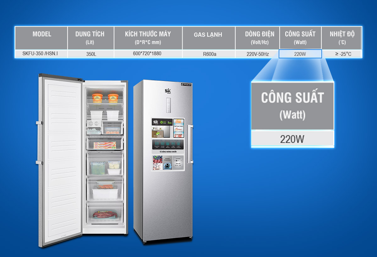 Công suất tiêu thụ điện của tủ đông có lớn không? - Tin tức
