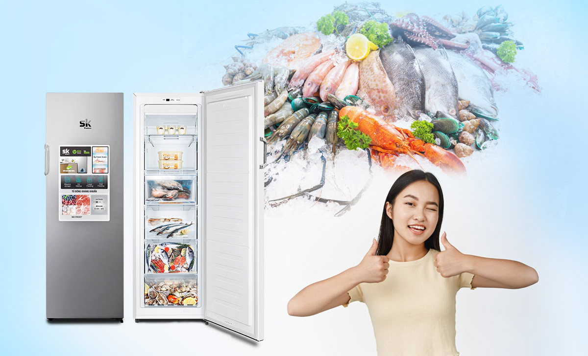 SKFU-220HSN: Tủ đông bảo quản hải sản giữ nguyên độ tươi lâu dài - Tin tức