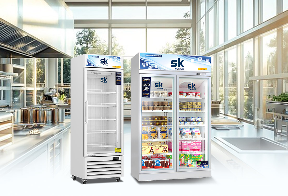 Các mẫu tủ đông đứng mặt kính sang trọng cho mọi không gian - Tin tức