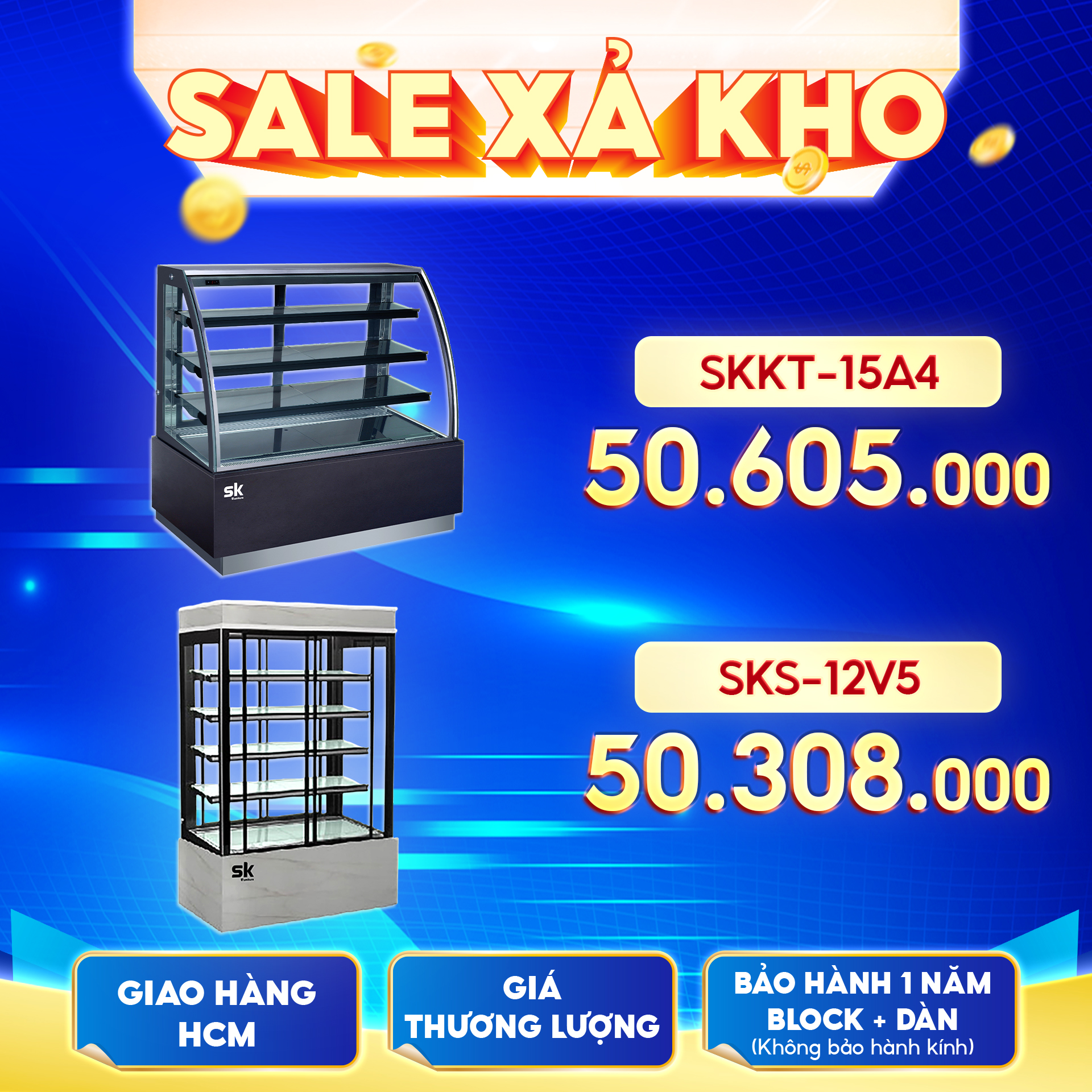 Sale Xả Kho Tủ Đông Tủ Mát Siêu Thị Mới 100% Do Dự Án Bị Huỷ: Cơ Hội Mua Giá Vốn Cực Hiếm! - Khuyến mãi