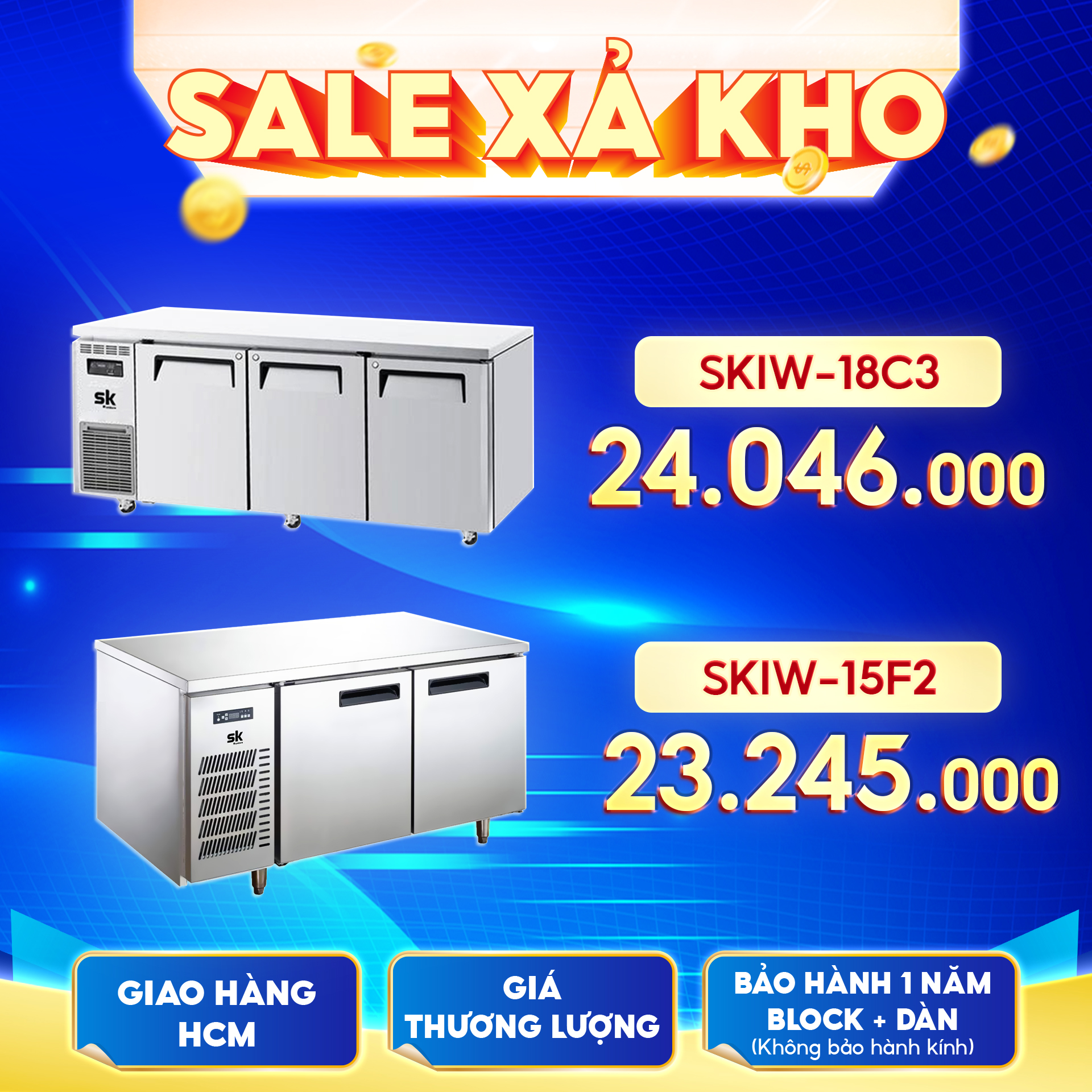 Sale Xả Kho Tủ Đông Tủ Mát Siêu Thị Mới 100% Do Dự Án Bị Huỷ: Cơ Hội Mua Giá Vốn Cực Hiếm! - Khuyến mãi