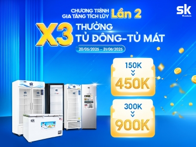 X3 Thưởng Tích Lũy | Nhận Đến 900K/Serial Khi Kích Hoạt Tủ Đông - Tủ Mát - Khuyến mãi