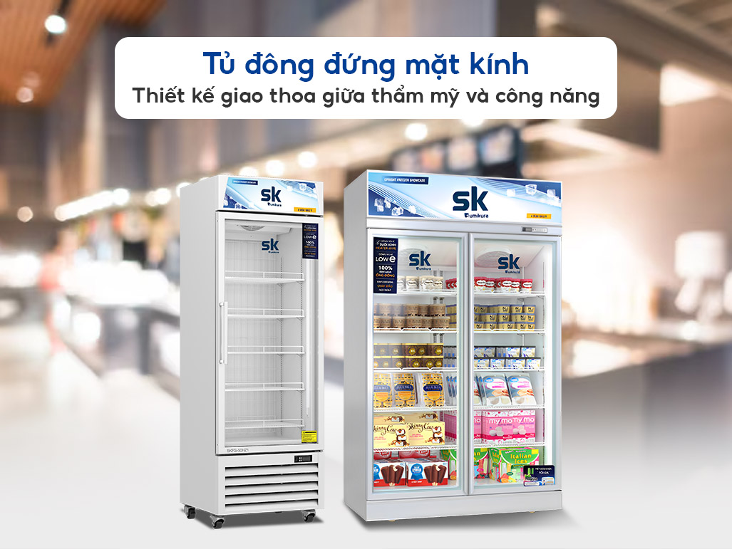 Các mẫu tủ đông đứng mặt kính sang trọng cho mọi không gian - Tin tức