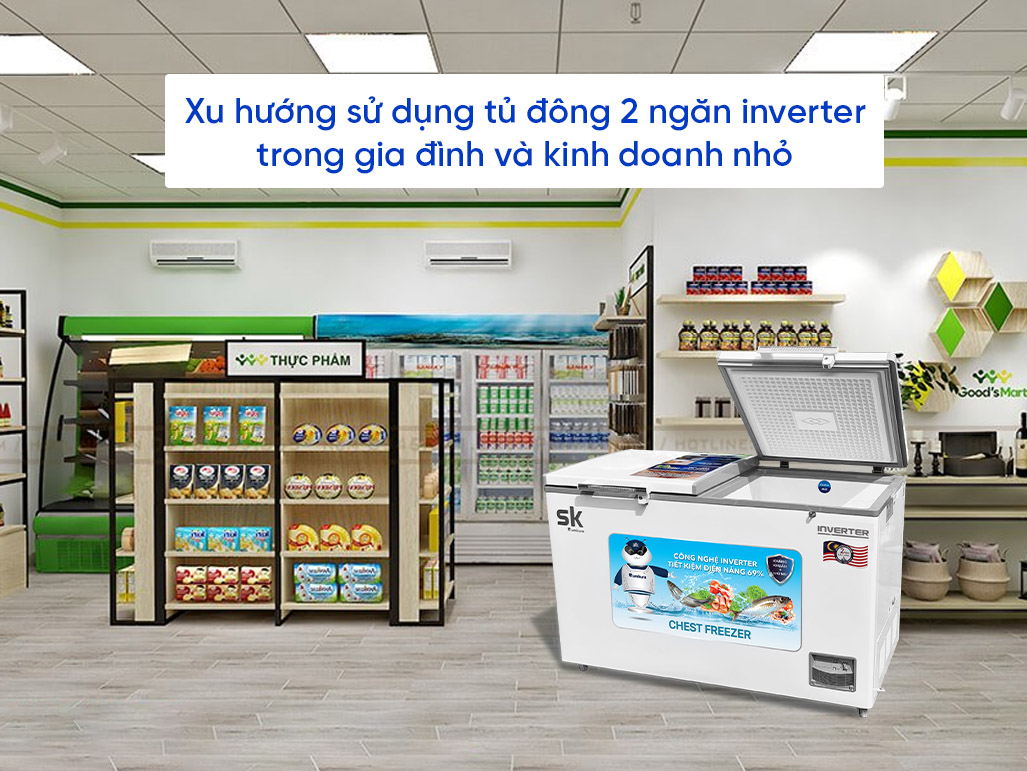 SKF-400DI/JS: Tủ đông 2 ngăn inverter tiết kiệm điện tốt nhất - Tin tức