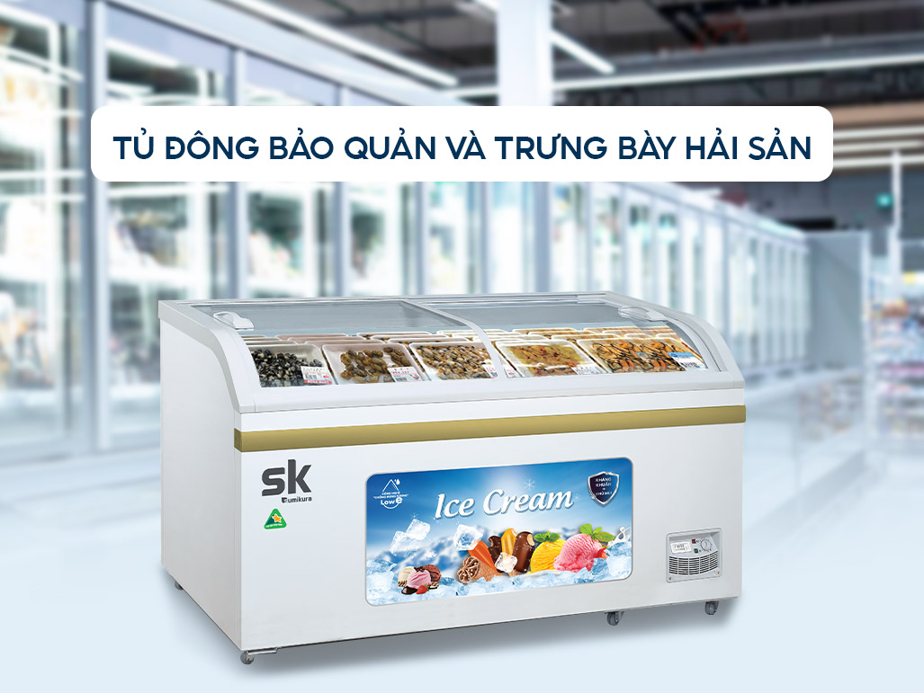 SKFS-500C/FS: Tủ đông trưng bày hải sản giữ độ tươi ngon lâu hơn - Tin tức