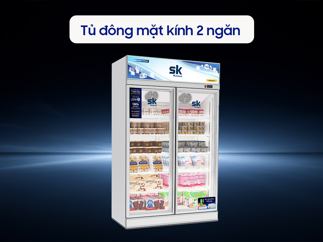 SKFG-120HZ2: Tủ đông mặt kính 2 ngăn thiết kế tuyệt đẹp - Tin tức