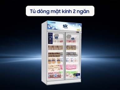 SKFG-120HZ2: Tủ đông mặt kính 2 ngăn thiết kế tuyệt đẹp - Tin tức