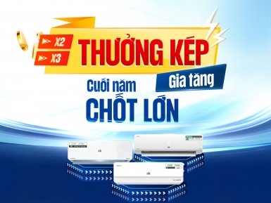 Thưởng Kép Tháng 12: Ưu Đãi Giới Hạn Cho 50 Bộ Điều Hòa Treo Tường Tại SK Home - Khuyến mãi