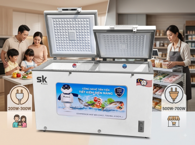 Tư vấn chọn công suất tủ đông 2 ngăn cho gia đình và kinh doanh - Tin tức
